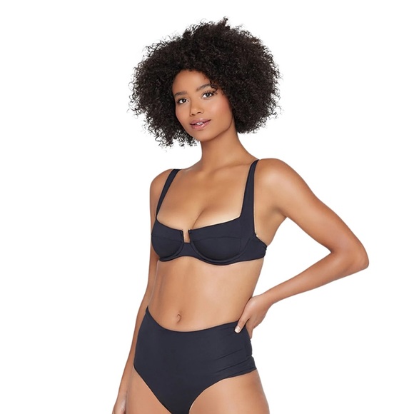 L*Space Camellia Purple Orange Floral Underwire Bikini Top in Paradise - Picture 8 of 10